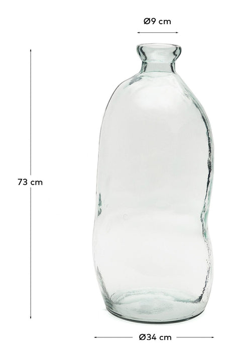 Brenna Vase, Transparent Glass, H: 73