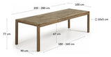 Briva Dining Tabell 200/280 cm - Dark Oak