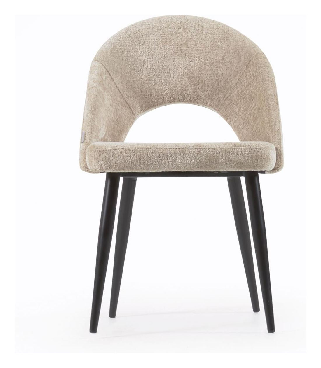 Mael Dining Chair, Beige Chenille