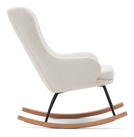 Maustin Swing Chair, White Bouclé