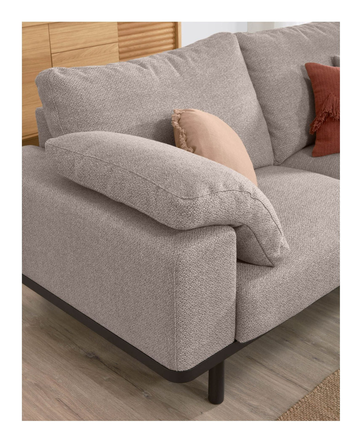 NOA 3-Pers. Soffa, beige/svart