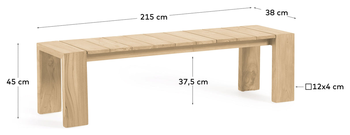 Victoire Garden Bench, Nature, B: 215