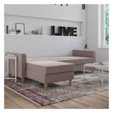 Liberty Sofa Bed with Chaise Longue, Pink