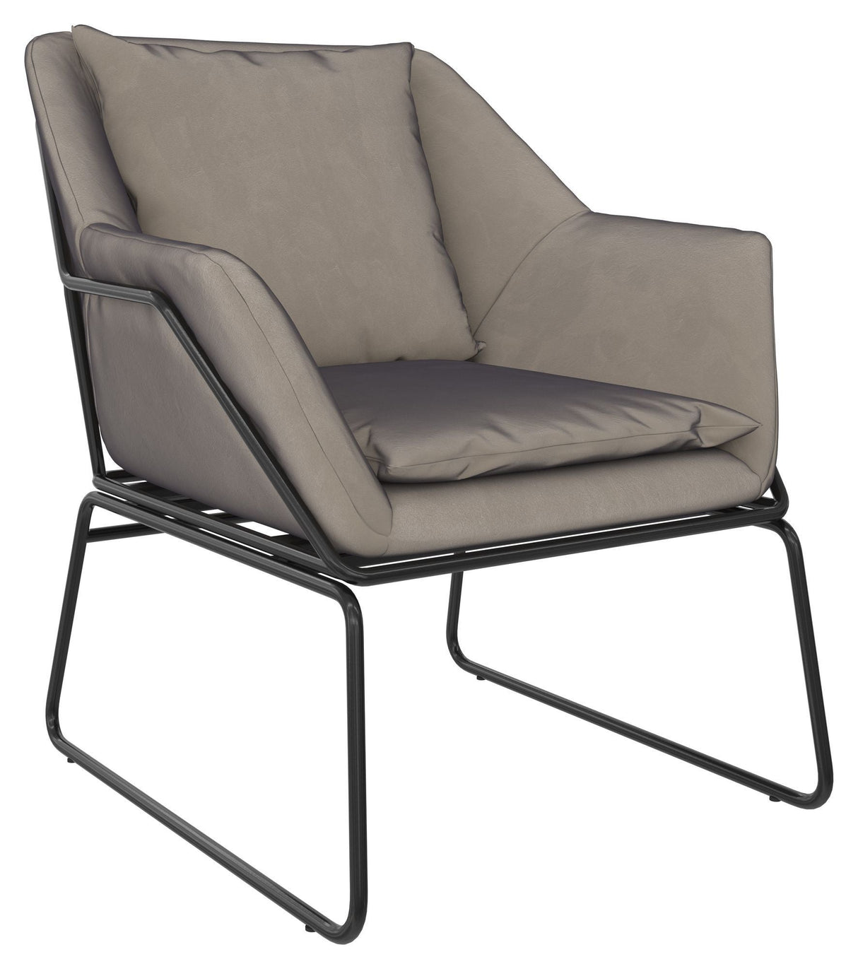 Avery Lounge Chair, Grey Velvet