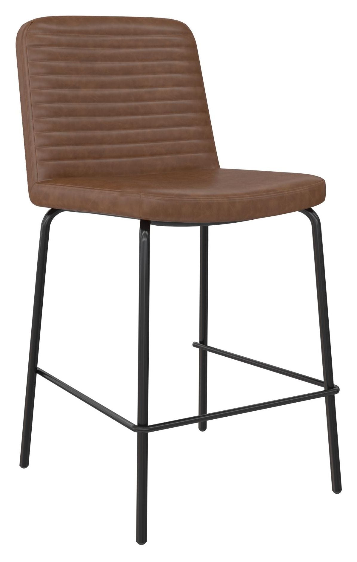 Corey Barstool, Brown Faux Leather