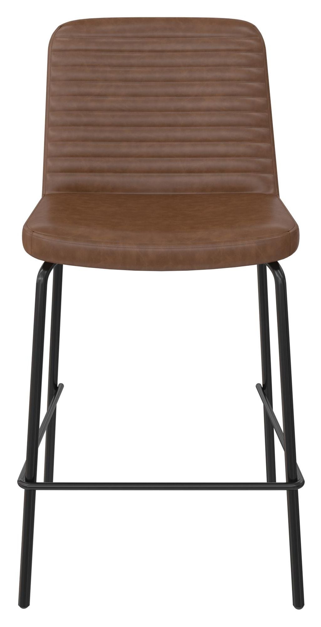 Corey Barstool, Brown Faux Leather