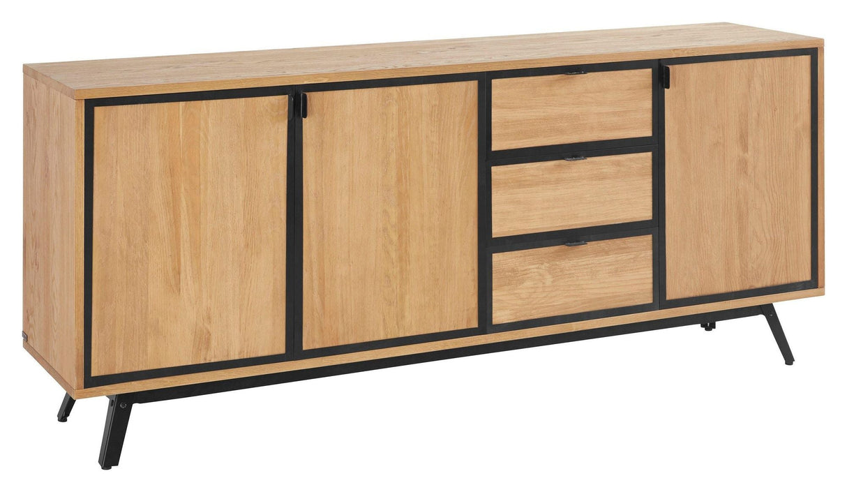 Macon Sideboard 3 Dörrar/3 lådor, natur/svart