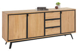 Macon Sideboard 3 Dörrar/3 lådor, natur/svart