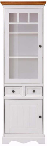 Mie Vitrine Cabinet White Pigmenterad/Honey Pine