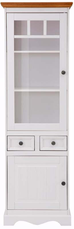 Mie Vitrine Cabinet White Pigmenterad/Honey Pine