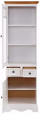 Mie Vitrine Cabinet White Pigmenterad/Honey Pine