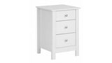 Supreme Bedside Table White med 3 lådor