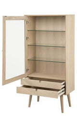 Lustra Vitrine Cabinet, Light Oak Veneer