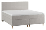 Lux Continental Bed, 180x200, Latex Madrass Topper, Sand