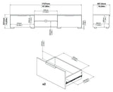 Match TV -tabell - White High Gloss B: 172