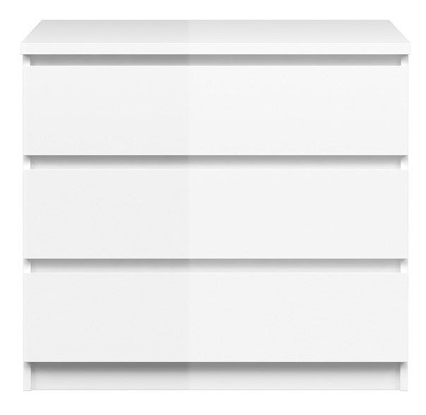 Naia Chest - White High Gloss w/3 Drawers