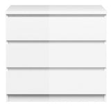 Naia Chest - White High Gloss w/3 Drawers