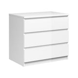 Naia Chest - White High Gloss w/3 Drawers