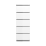 Naia Chest - White High Gloss w/5 Drawers B: 40