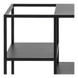 Newcastle Roller Table, Matte Black Metal