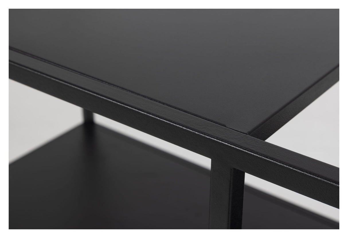 Newcastle Roller Table, Matte Black Metal