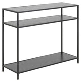 Seaford Console Table, Melamine Ash Black