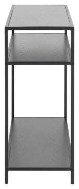 Seaford Console Table, Melamine Ash Black