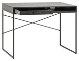 Seaford Desk w. 1 låda, melamin aska svart