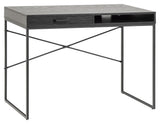 Seaford Desk w. 1 låda, melamin aska svart