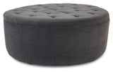 NJORDEC DIMPLE POUF, Dark Grey, Ø100