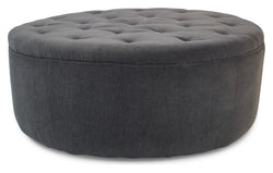 NJORDEC DIMPLE POUF, Dark Grey, Ø100