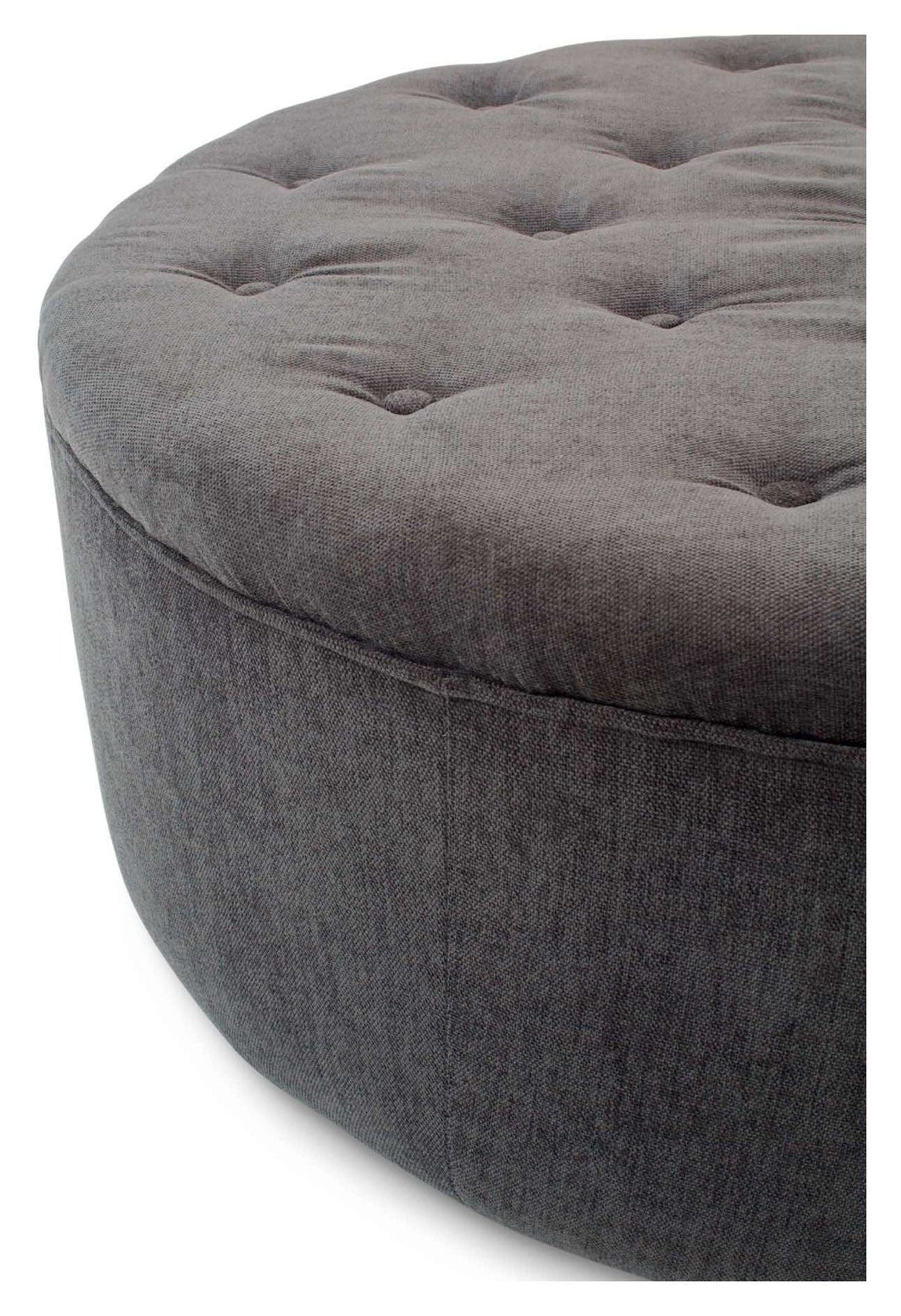 NJORDEC DIMPLE POUF, Dark Grey, Ø100