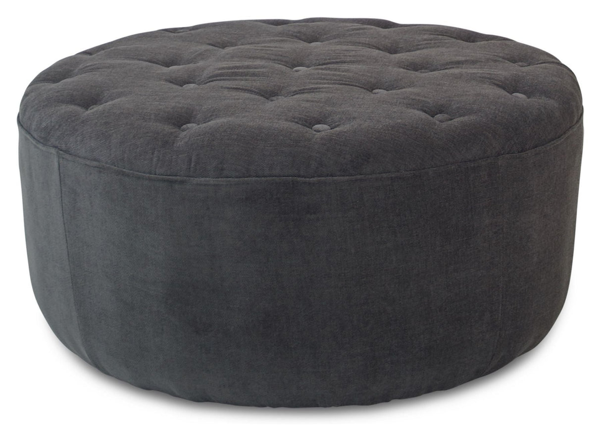 NJORDEC DIMPLE POUF, Dark Grey, Ø84