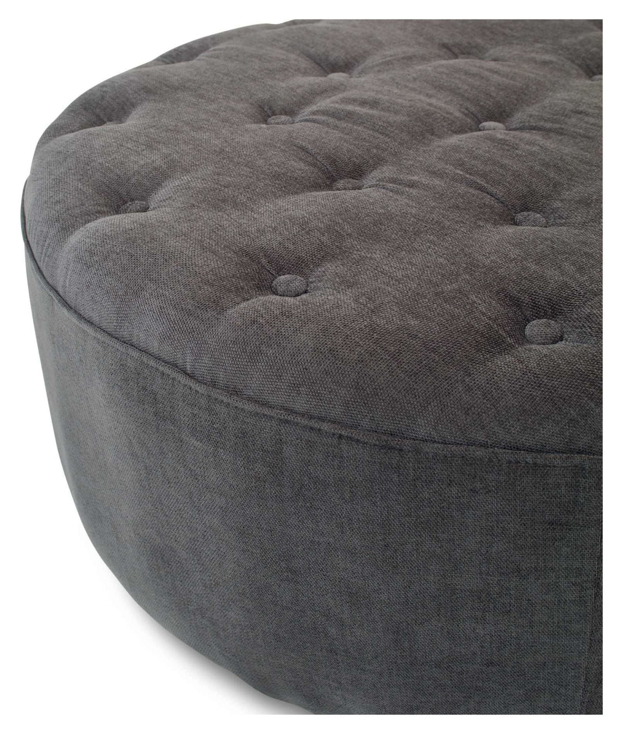 NJORDEC DIMPLE POUF, Dark Grey, Ø84