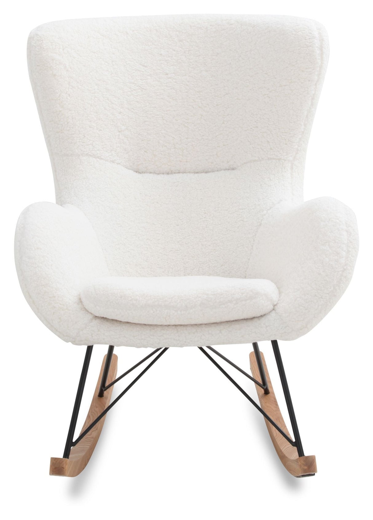 NJORDEC Julie Swing Chair - White Imitation Lambskin