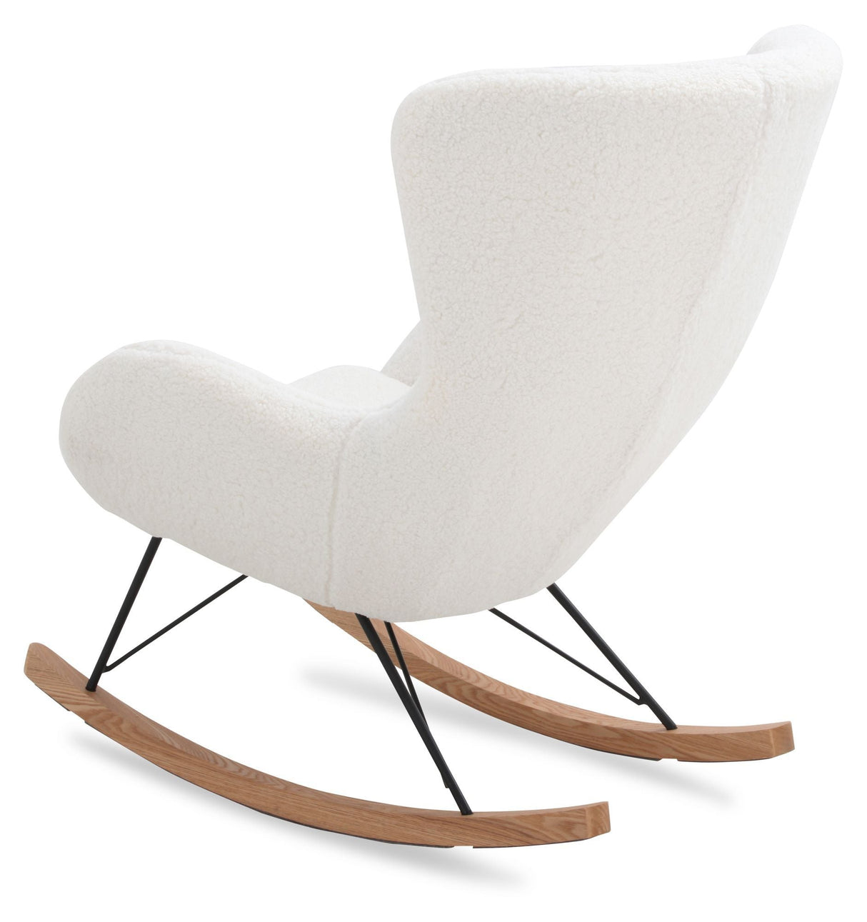 NJORDEC Julie Swing Chair - White Imitation Lambskin