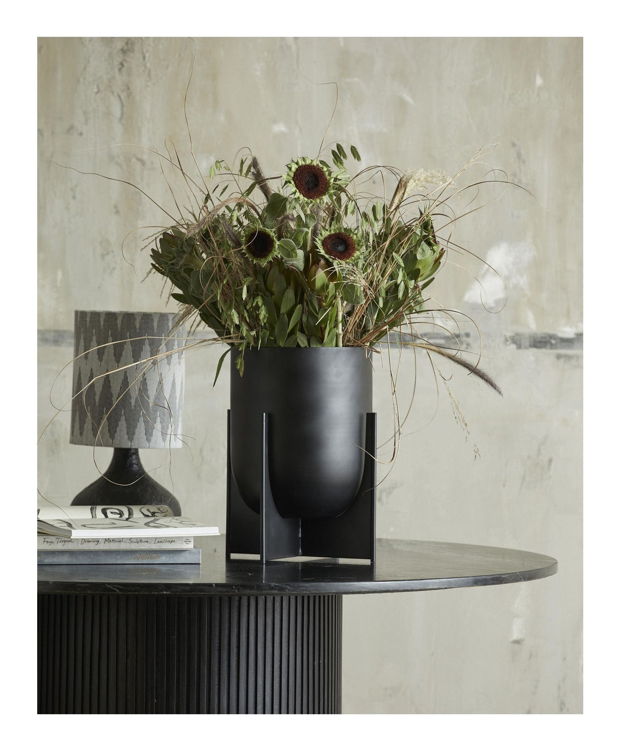 Cacela Flowerpot, M, Aluminium, Anthracite