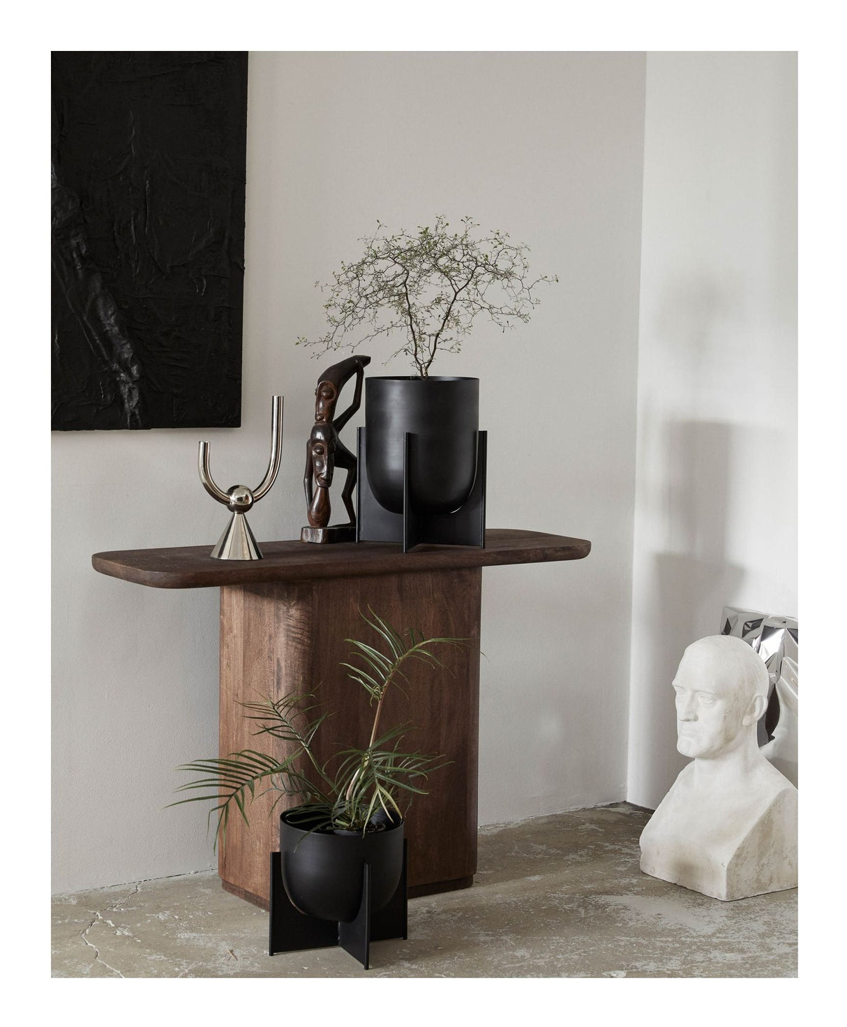 Cacela Flowerpot, M, Aluminium, Anthracite