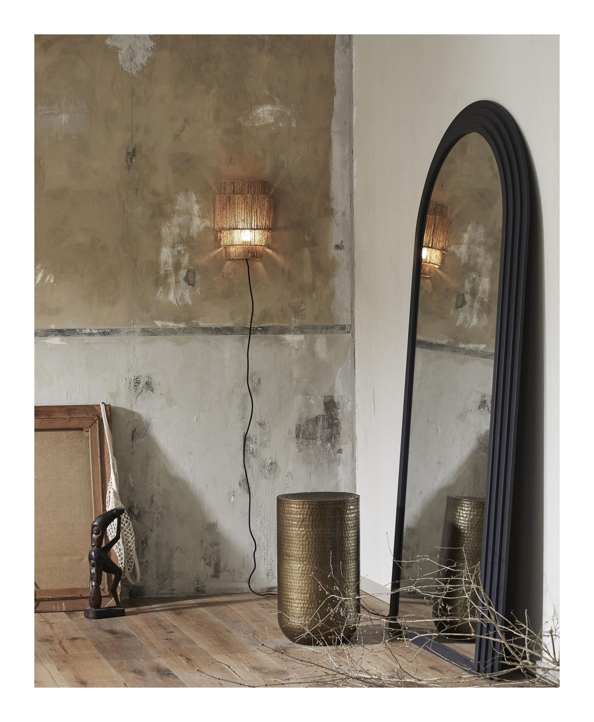 Falco Mirror with Bow, Anthracite, H: 200cm