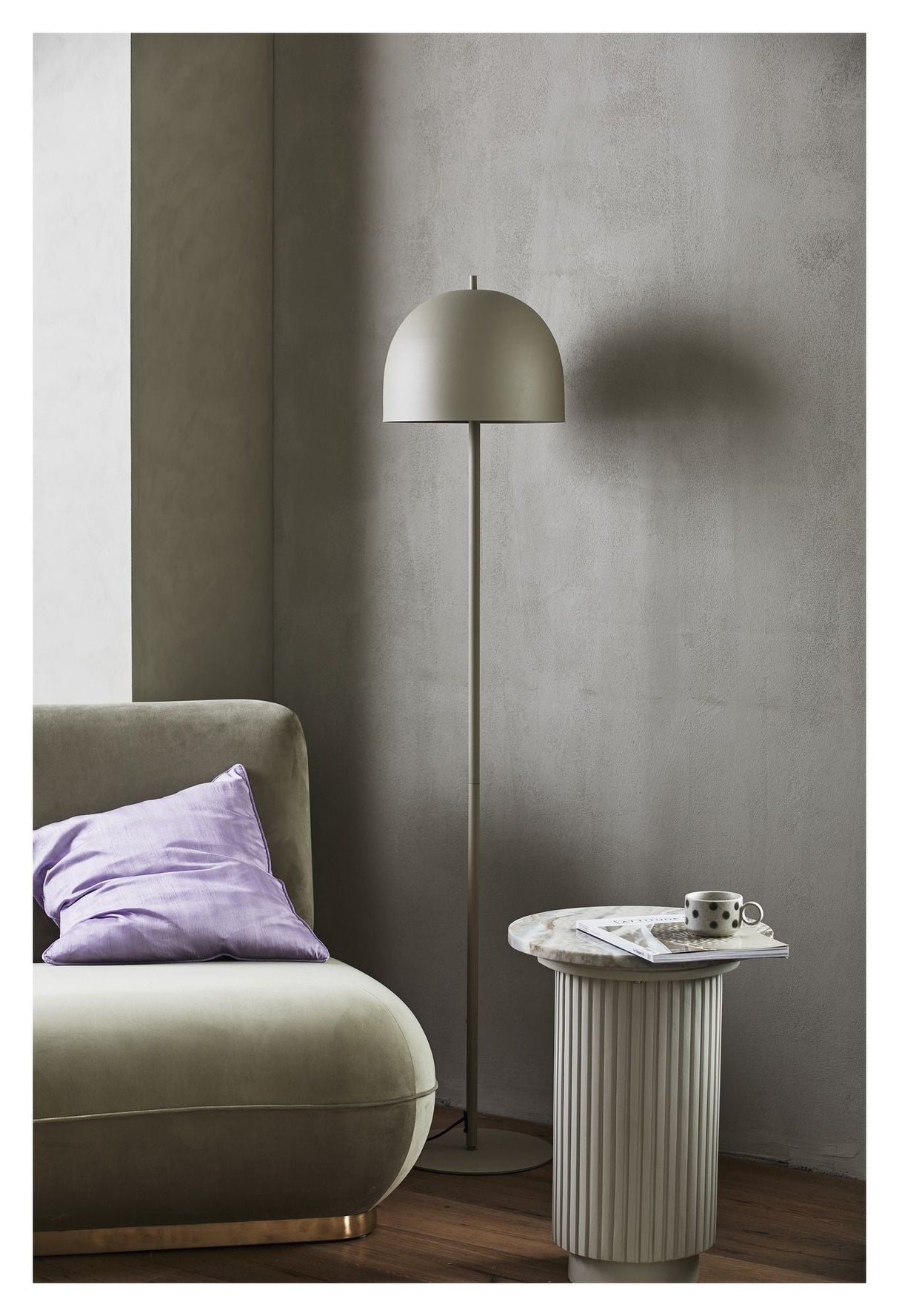 Nordal Glow Floor Lamp, Mat Beige