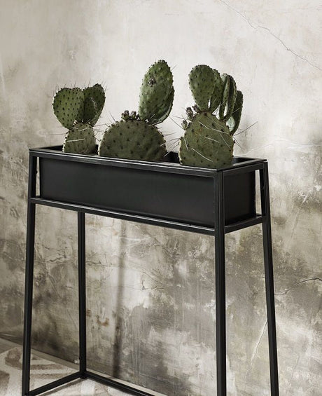 Nordal - Iron Flower Stand - Black - H81 CM