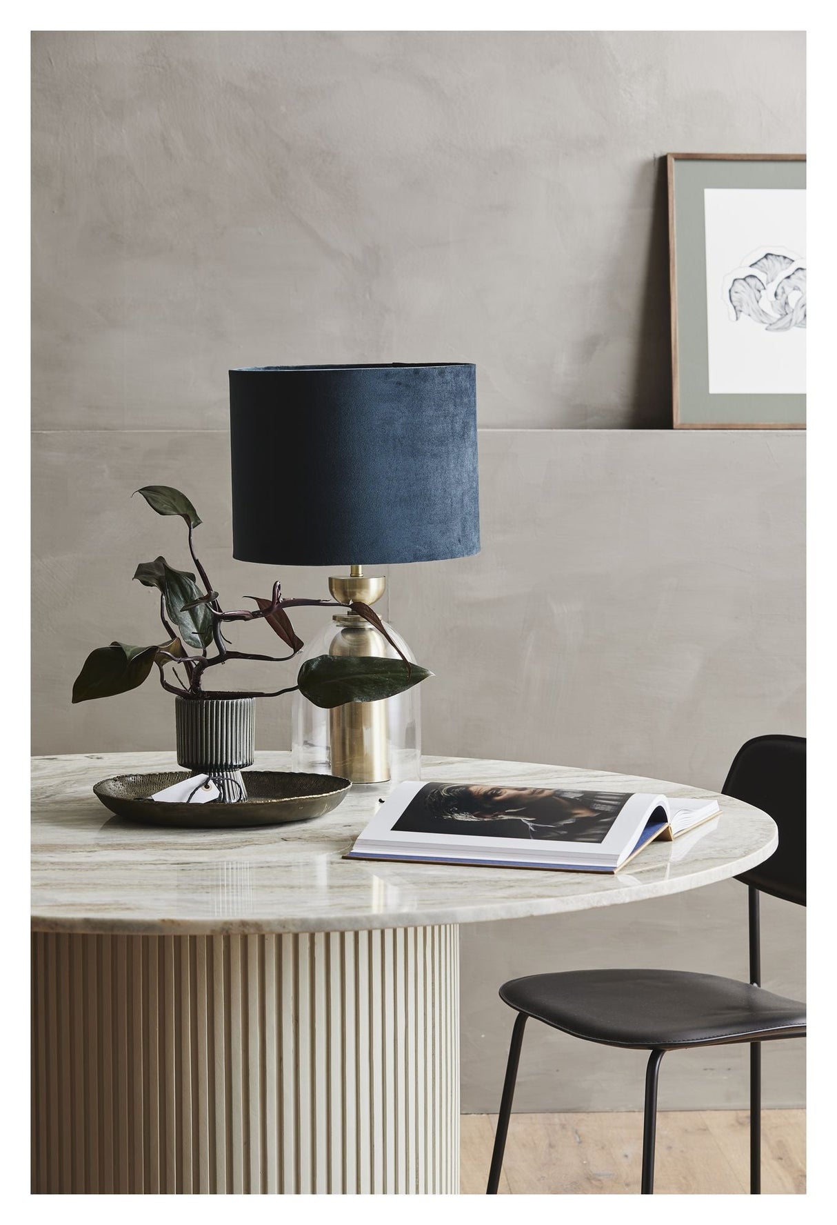 Nordal Lamp Shade - Dark Green Velvet