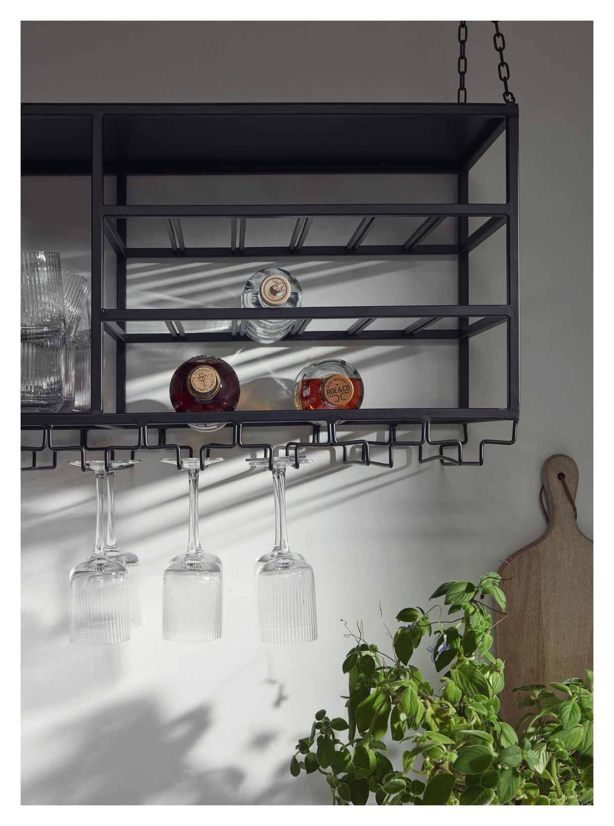 Nordal Loft Kitchen shelf for hanging - Black Iron