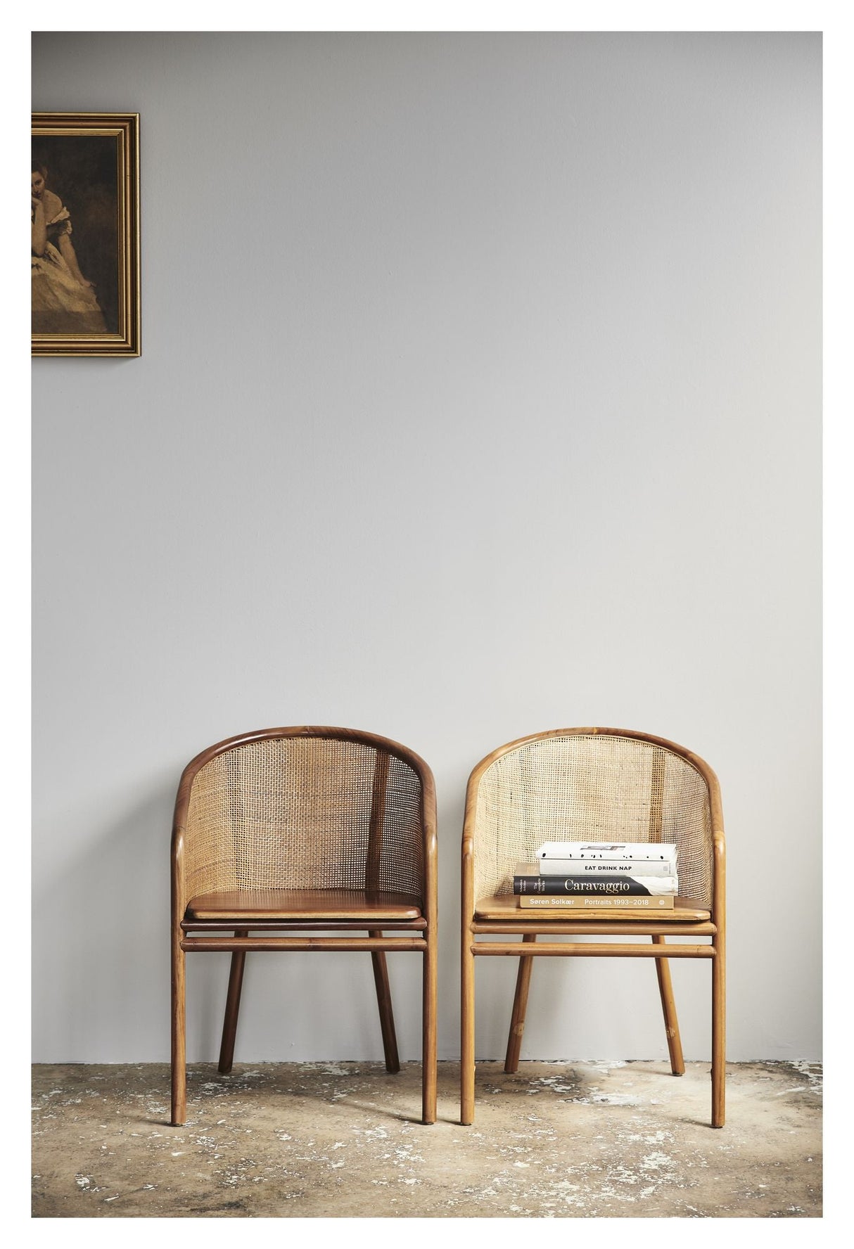 Nordal Mosso Dining Chair - Dark Teak/Rattan