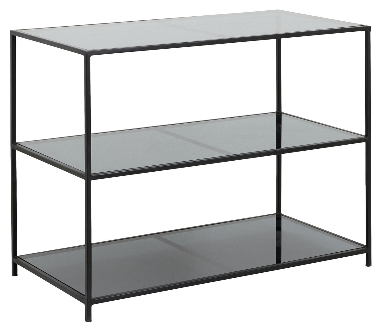 Nordal Orinoco Shelf - Black Metal/Glass