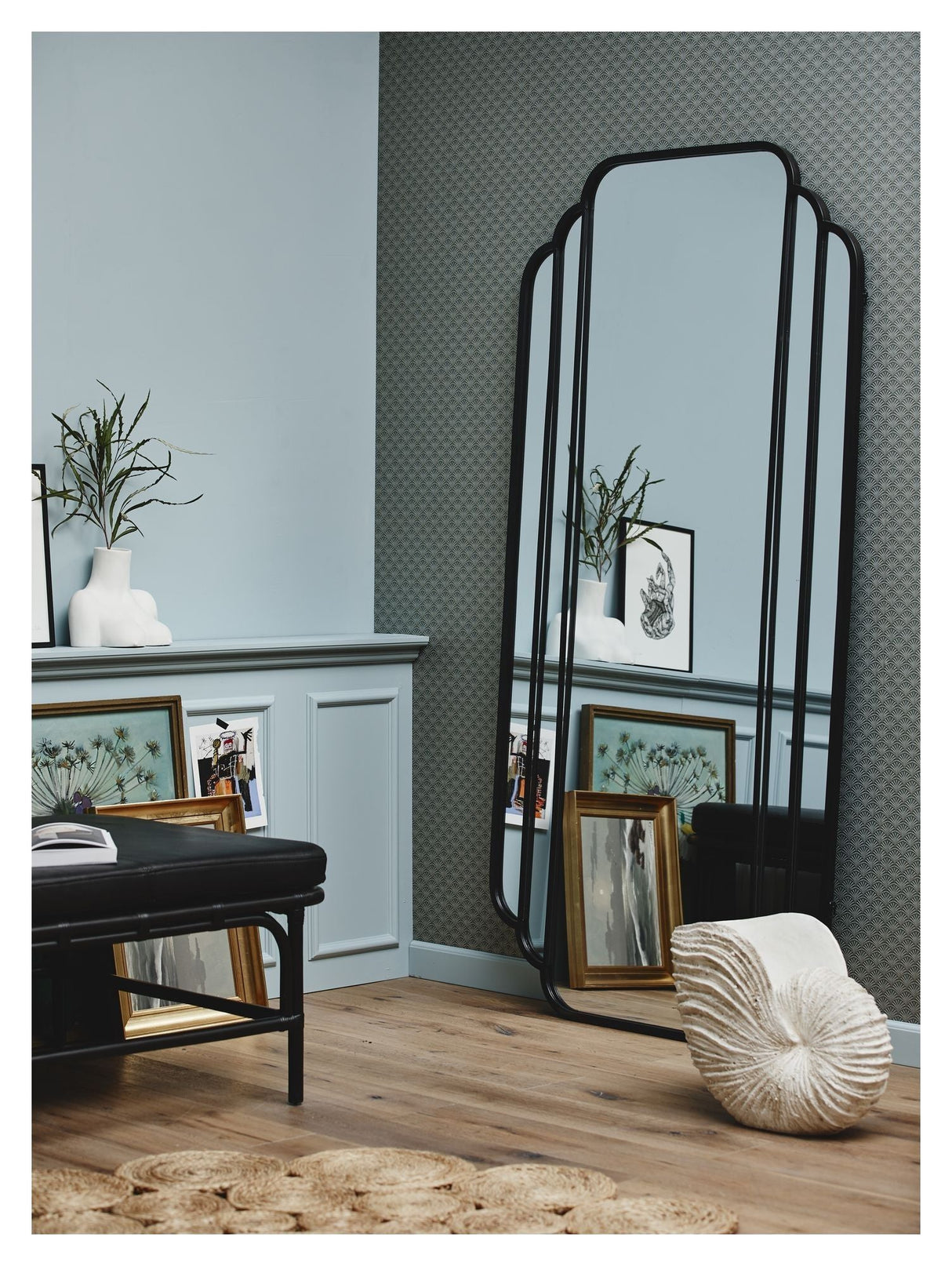 Nordal Skylark Mirror - Black Iron Frame