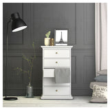 Paris Chest - White w/5 Drawers