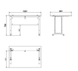 Prima skrivbord - vit 120 cm