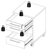 Prima Drawer Module - Light Wood w/4 Drawers