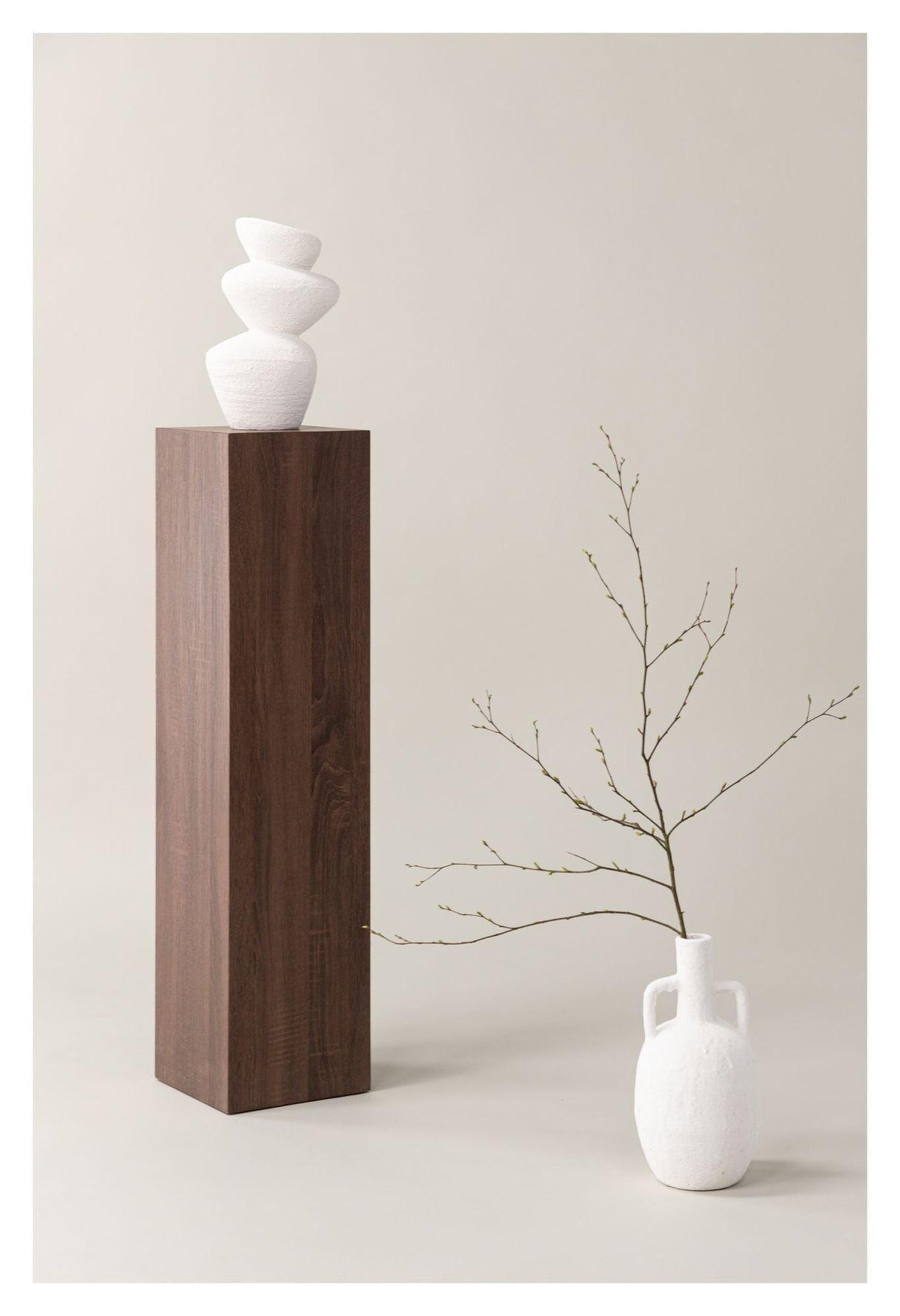 Ramsvik Pedestal H95 - Brown Wood